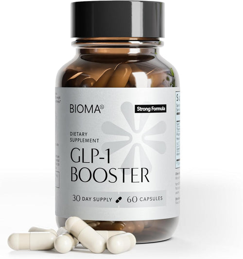 BIOMA GLP-1 Booster - Natural Appetite Control Supplement with Clinically Proven Probiotics, Prebiotics & Postbiotics - Support Weight Management & Satiety, (60 Capsules - 30 Day Supply)