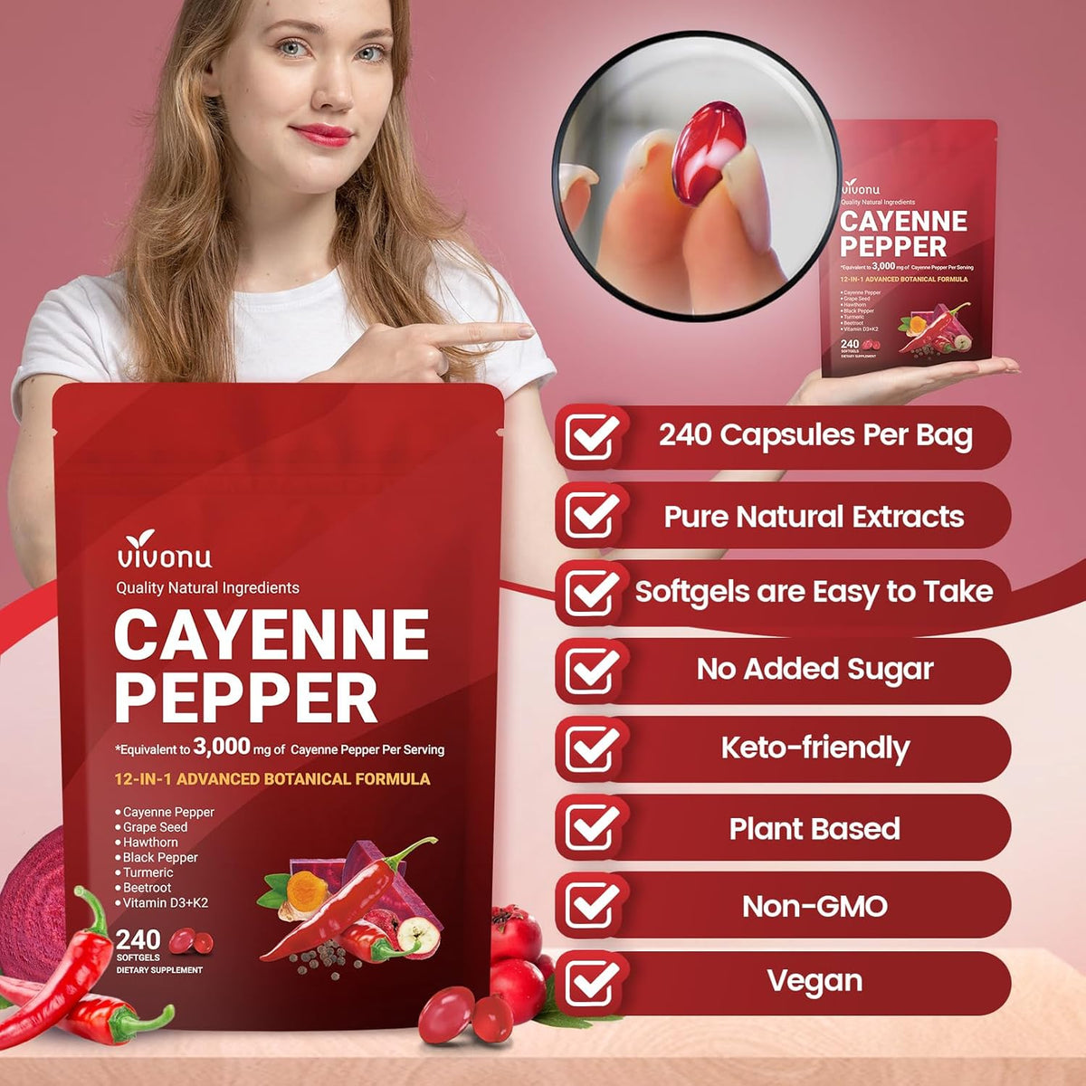Cayenne Pepper Softgels Supplement