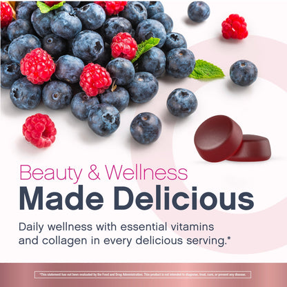 Women's Multi Gummies Advanced Berry-licious Beauty Flavor, 80 Tasty Gummies
