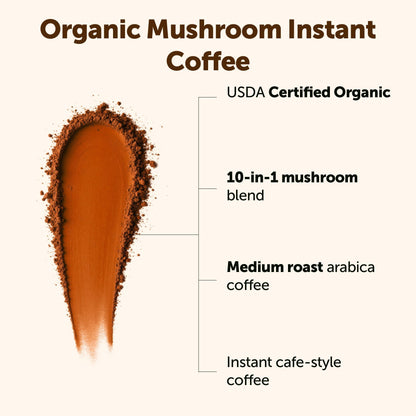 Micro Ingredients Organic Instant 10 in 1 Mushroom Coffee Powder