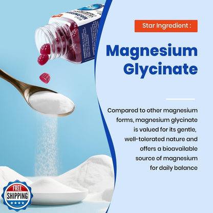 14-in-1 Magnesium Complex Gummies with Ashwagandha, L-Theanine, D3