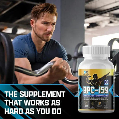 Creatine & Collagen Peptide Capsules for Muscle & Joint Support, 60ct
